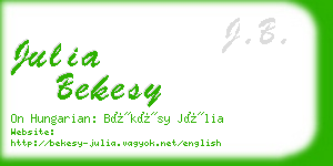 julia bekesy business card